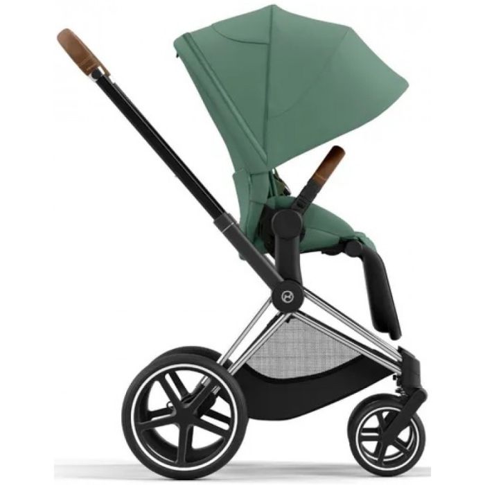 Коляска 2 в 1 Cybex Priam 4.0 Leaf Green шасси Chrome Brown