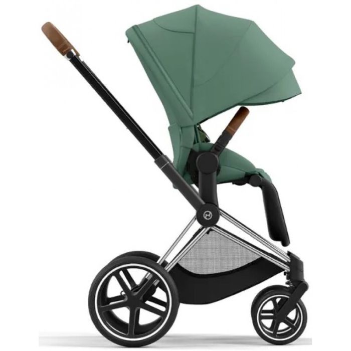 Коляска 2 в 1 Cybex Priam 4.0 Leaf Green шасси Chrome Brown