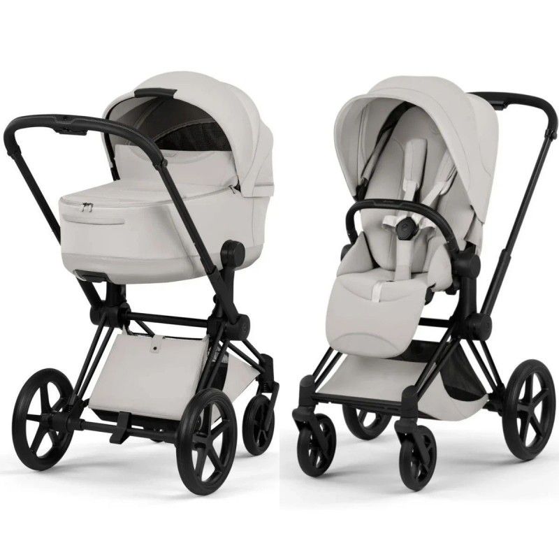 Коляска 2 в 1 Cybex Priam 5.0 Style Collection City Grey шасі Matt Black