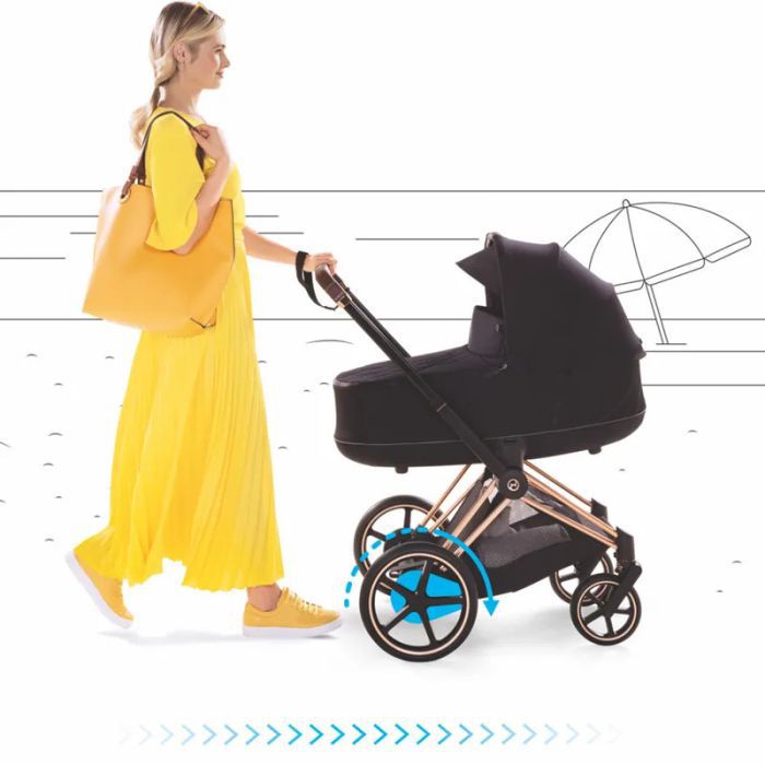 Шасси Cybex e-Priam New Generation с каркасом Matt Black с электроприводом