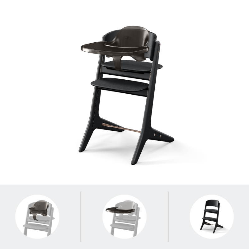 Стільчик для годуванняCybex Lemo Platinum 3в1 Black Wood