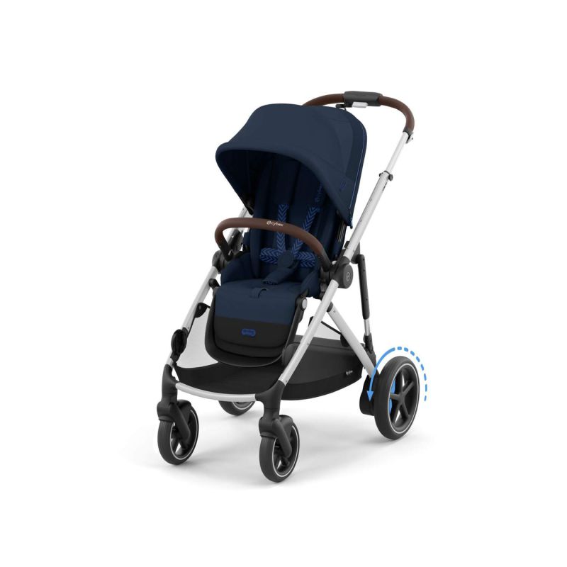 Коляска Cybex eGazelle S Silver Frame Ocean Blue