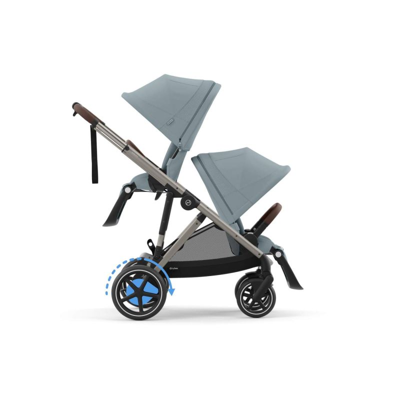 Коляска Cybex eGazelle S Taupe Frame Stormy Blue