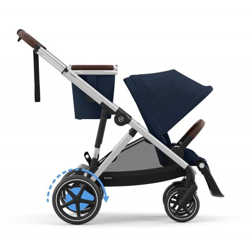 Коляска Cybex eGazelle S Silver Frame Ocean Blue
