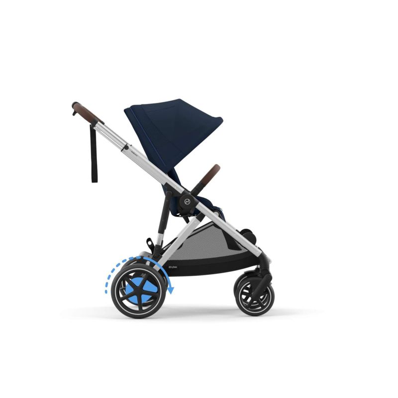 Коляска Cybex eGazelle S Silver Frame Ocean Blue