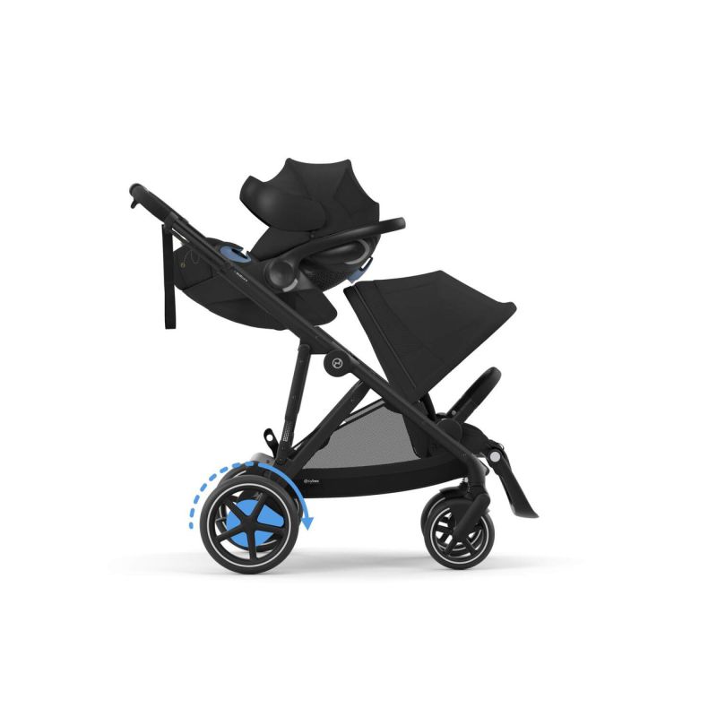 Коляска Cybex eGazelle S Black Frame Moon Black