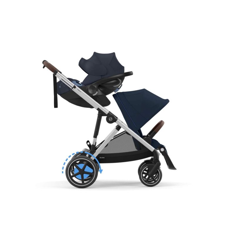 Коляска Cybex eGazelle S Silver Frame Ocean Blue