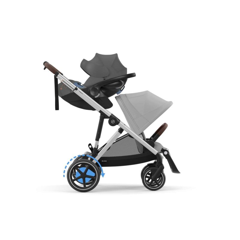 Коляска Cybex eGazelle S Silver Frame Stone Grey