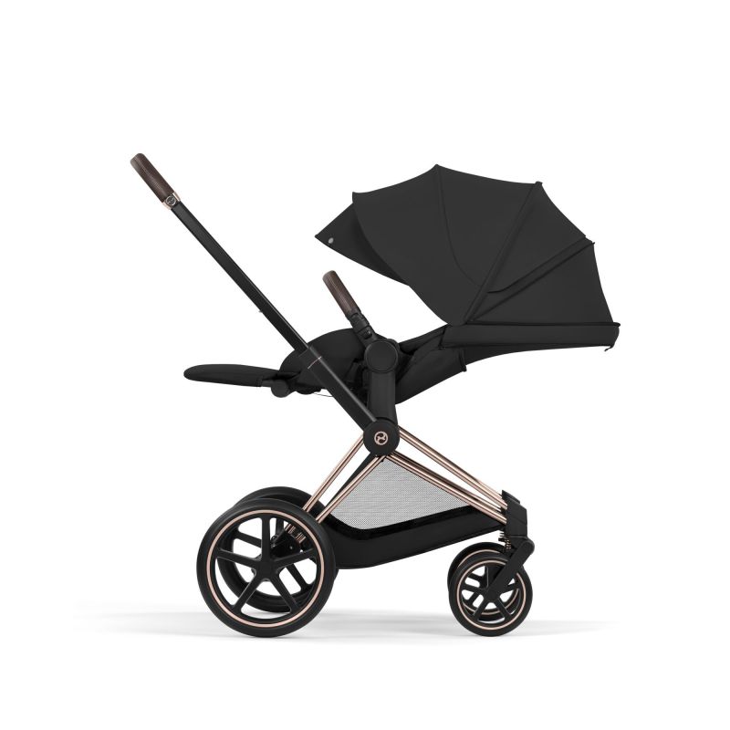 Коляска 2 в 1 Cybex Priam 5.0 Comfort Collection Sepia Black шасси Rosegold