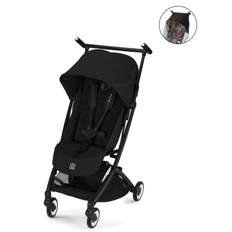 Прогулочная коляска Cybex Libelle BLK Magic Black з дождевиком