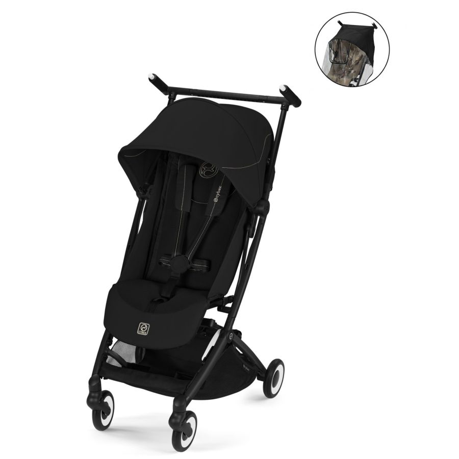 Прогулочная коляска Cybex Libelle BLK Magic Black з дождевиком