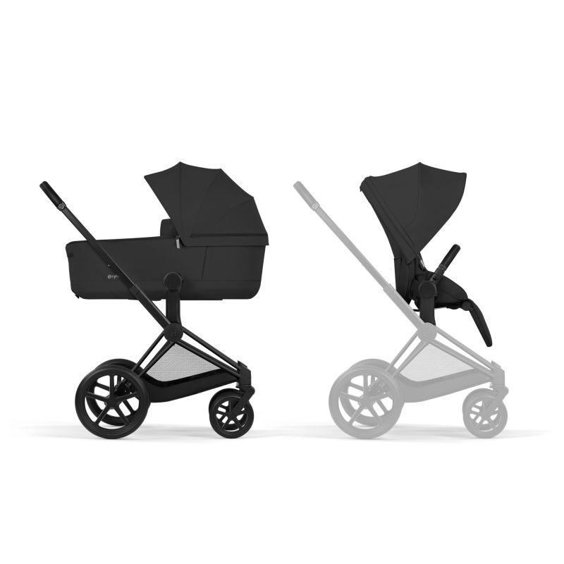 Коляска 2 в 1 Cybex Priam 5.0 Comfort Collection Sepia Black шасси Matt Black