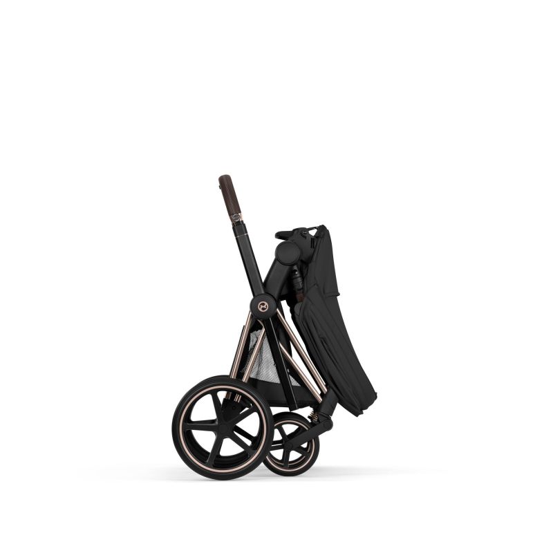 Коляска 2 в 1 Cybex Priam 5.0 Comfort Collection Sepia Black шасси Rosegold