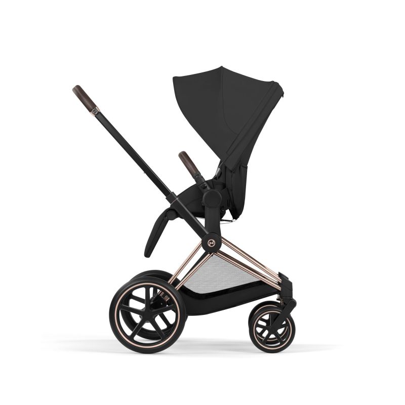 Коляска 2 в 1 Cybex Priam 5.0 Comfort Collection Sepia Black шасси Rosegold