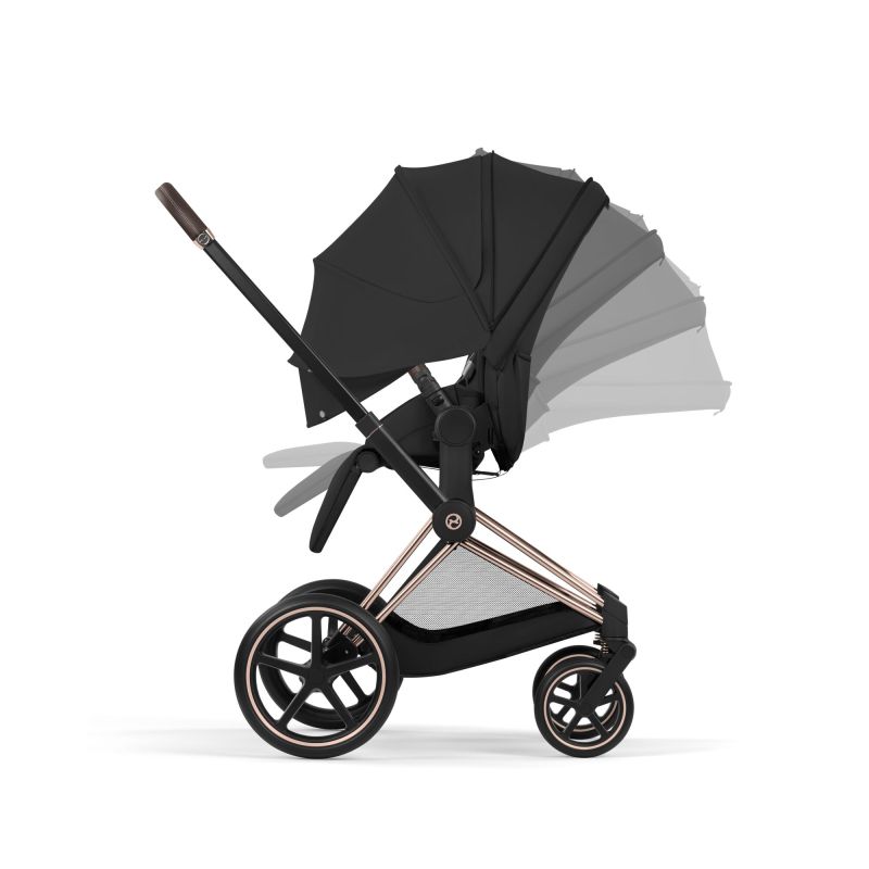 Коляска 2 в 1 Cybex Priam 5.0 Comfort Collection Sepia Black шасси Rosegold