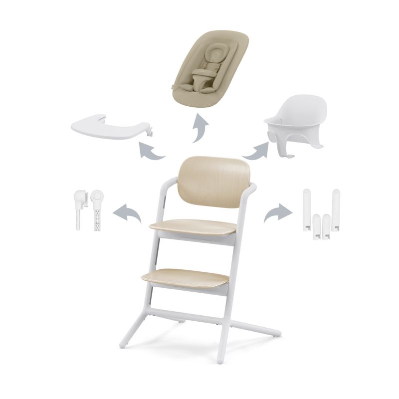 Стульчик для кормления Cybex Lemo 4 в 1 Sand White