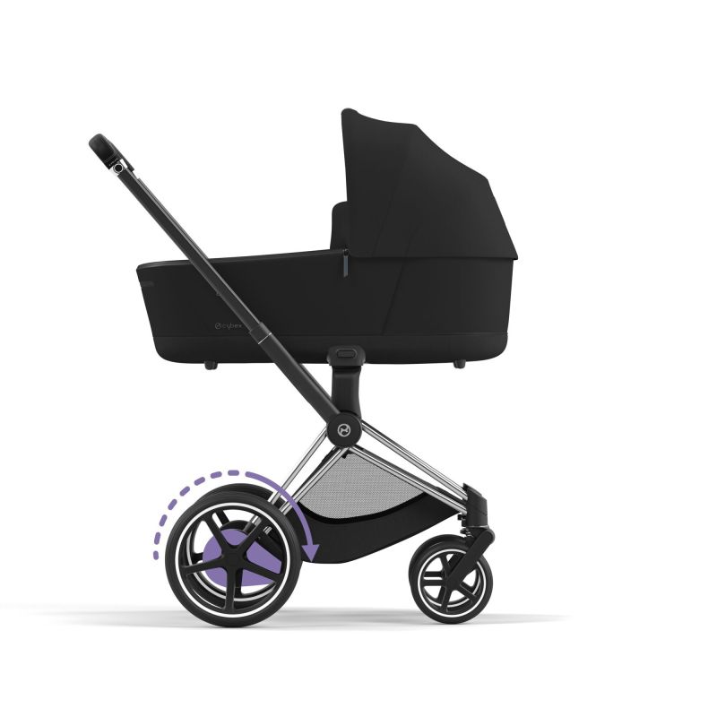 Шасси Cybex e-Priam New Generation с каркасом Chrome Black с электроприводом