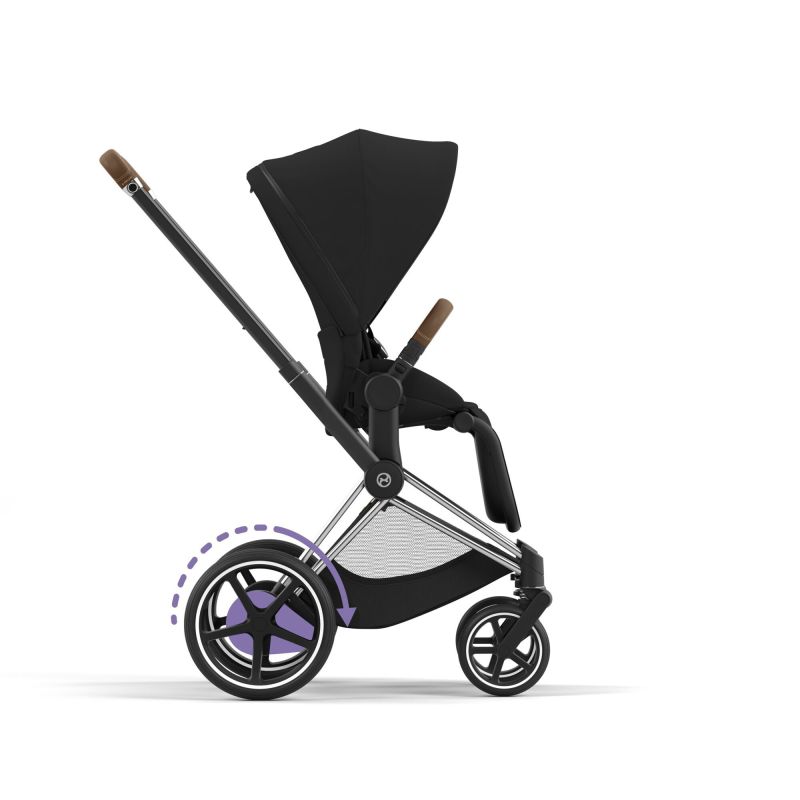 Шасси Cybex e-Priam New Generation с каркасом Chrome Brown с электроприводом