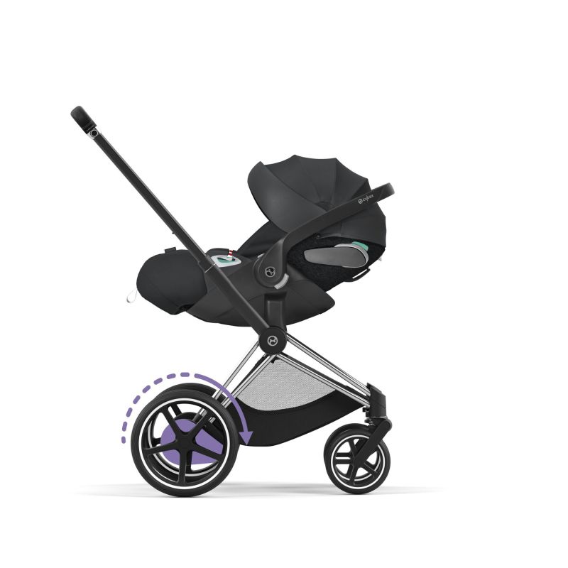 Шасси Cybex e-Priam New Generation с каркасом Chrome Black с электроприводом