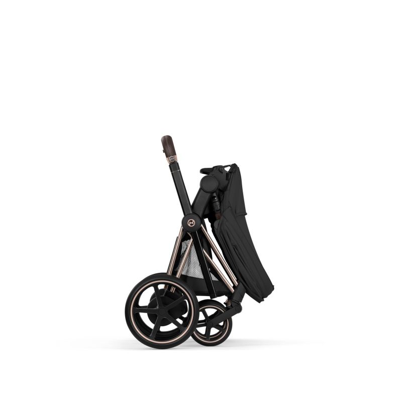 Коляска 2 в 1 Cybex e-Priam Comfort 2026 Sepia Black шасси Rosegold