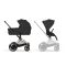 Коляска 2 в 1 Cybex e-Priam Comfort 2026 Sepia Black шасси Rosegold