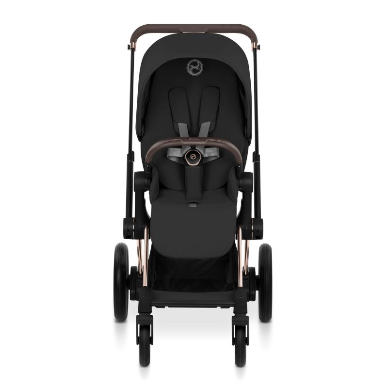 Коляска 2 в 1 Cybex e-Priam Comfort 2026 Sepia Black шасси Rosegold