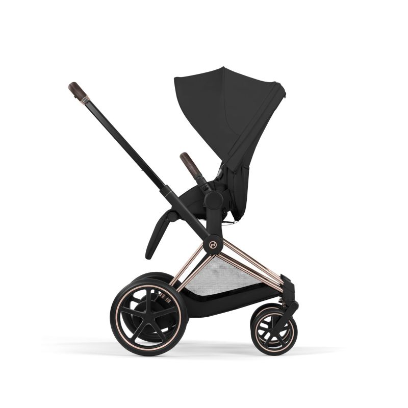 Коляска 2 в 1 Cybex e-Priam Comfort 2026 Sepia Black шасси Rosegold