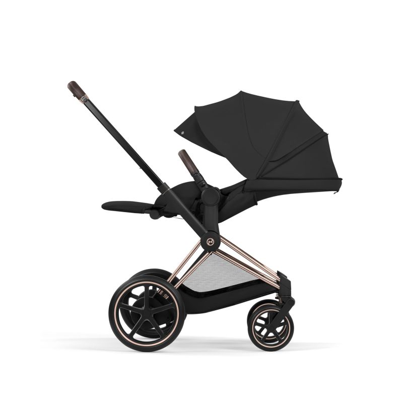 Коляска 2 в 1 Cybex e-Priam Comfort 2026 Sepia Black шасси Rosegold