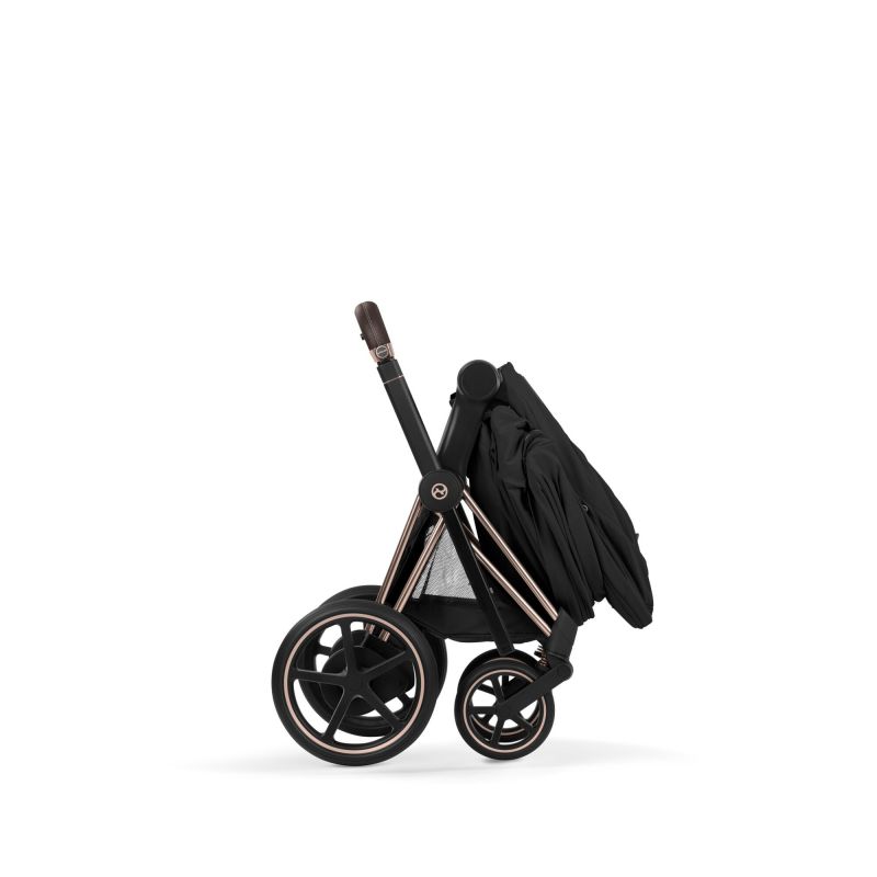 Коляска 2 в 1 Cybex e-Priam Comfort 2026 Sepia Black шасси Rosegold