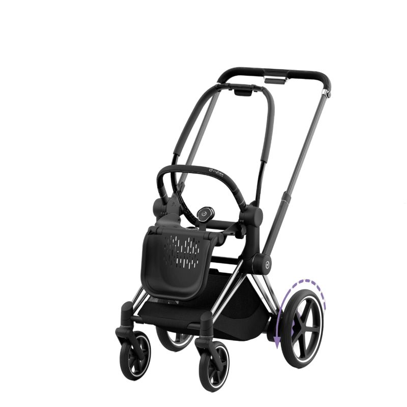 Шасси Cybex e-Priam New Generation с каркасом Chrome Black с электроприводом