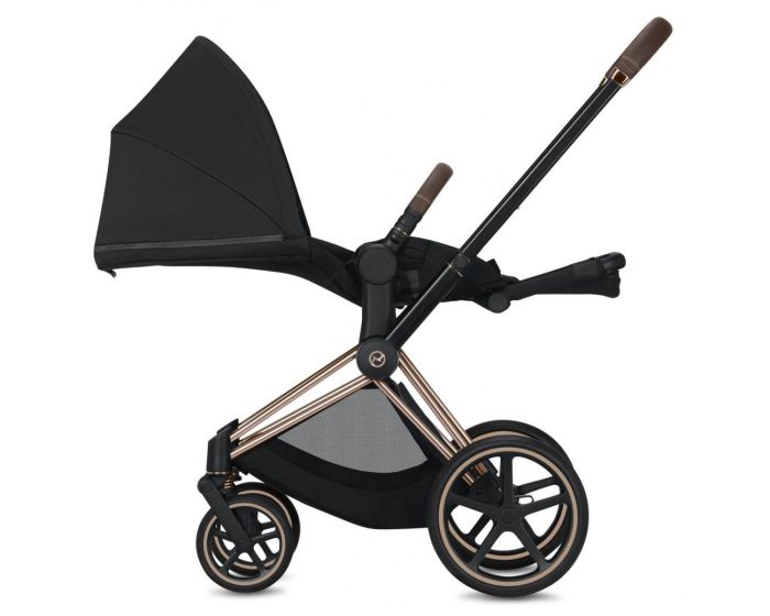 Коляска 2 в 1 Cybex Priam Lux (Deep Black Rose Gold)