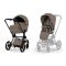 Коляска 2 в 1 Cybex Priam 5.0 Comfort Collection Coconut Brown шасси Matt Black