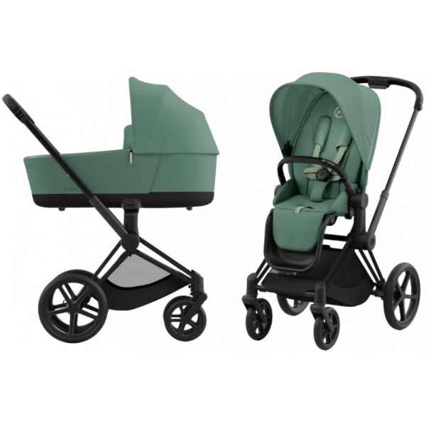 Коляска 2 в 1 Cybex Priam 4.0 Leaf Green шасси Matt Black