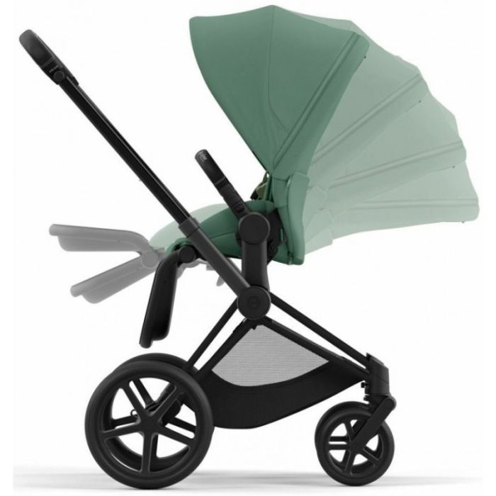Коляска 2 в 1 Cybex Priam 4.0 Leaf Green шасси Matt Black