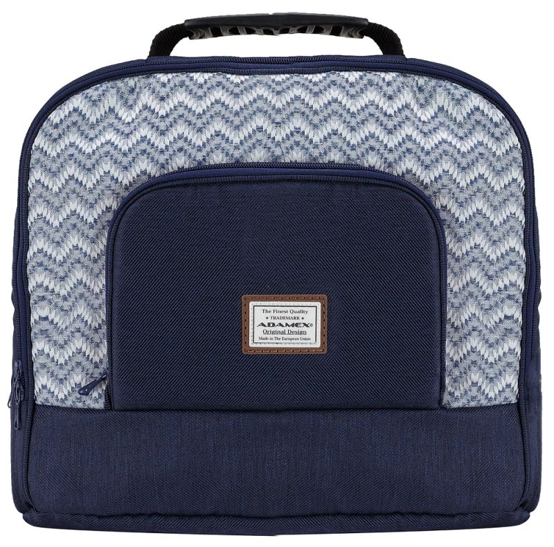 Коляска 2 в 1 Adamex Luciano jeans Q203 синій (зигзаг)