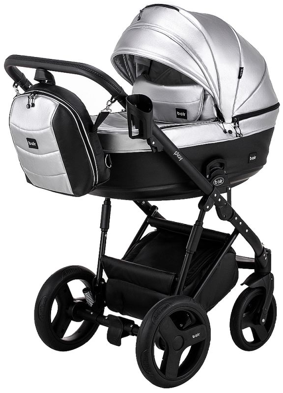 Коляска 2 в 1 Bair Play BP-70/69 срібло-чорний