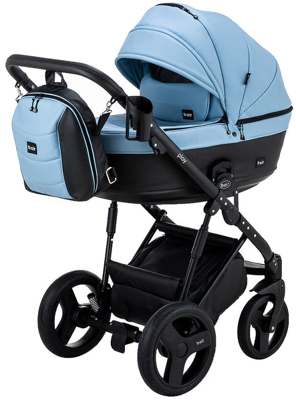 Коляска 2 в 1 Bair Play BP-7/69 блакитний-чорний