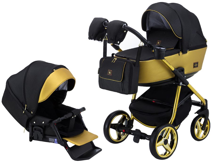 Коляска 2 в 1 Adamex Barcelona Polar (Gold) BR619