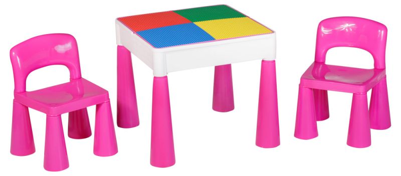 Стол и 2 стульчика Tega Mamut 899P dark pink-white