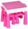Стол и 2 стульчика Tega Mamut 899P dark pink-white