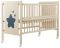 Кровать Babyroom Звездочка Z-01 откидной бок, колеса  бук слоновая кость