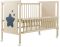 Кровать Babyroom Звездочка Z-01 откидной бок, колеса  бук слоновая кость