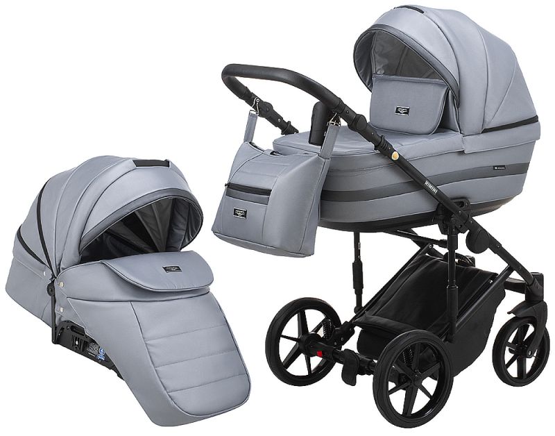 Коляска 2 в 1 Adamex Rimini ECO кожа 100% RI-243