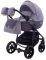 Коляска 2 в 1 Adamex Hybryd Plus BR206 сиреневый - темно-сиреневый кожа (выдавленная точка)