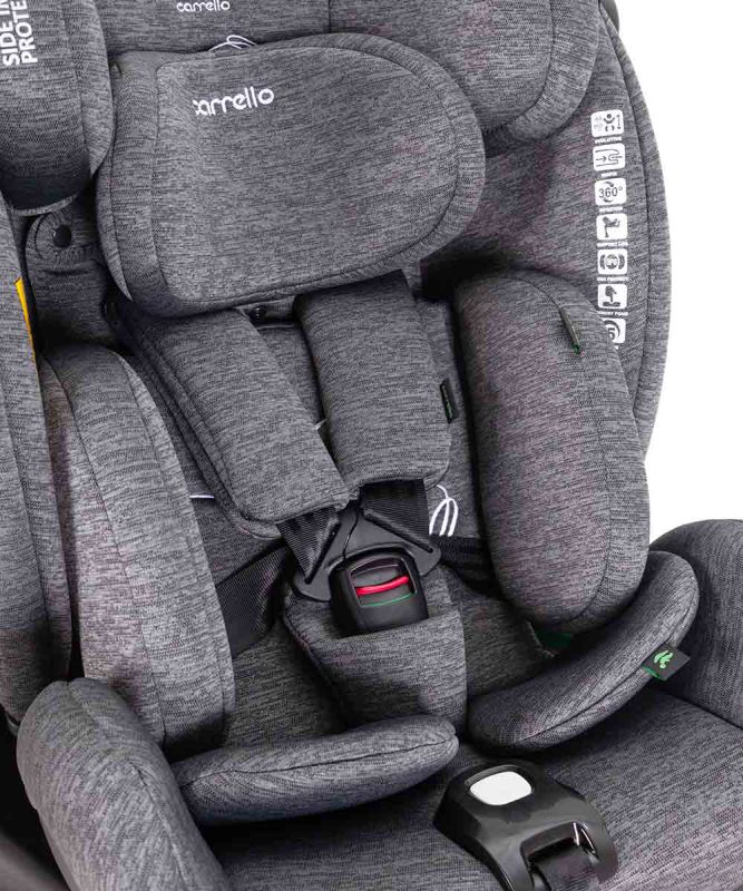 Автокресло CARRELLO Meteorit+ CRL-17515 Marble Grey i-Size 40-150см ISOFIX с поворотом и опорной стойкой