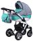 Коляска 2 в 1 Adamex Erika Len 92L бирюзовый(меланж)-серый