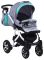 Коляска 2 в 1 Adamex Erika Len 92L бирюзовый(меланж)-серый