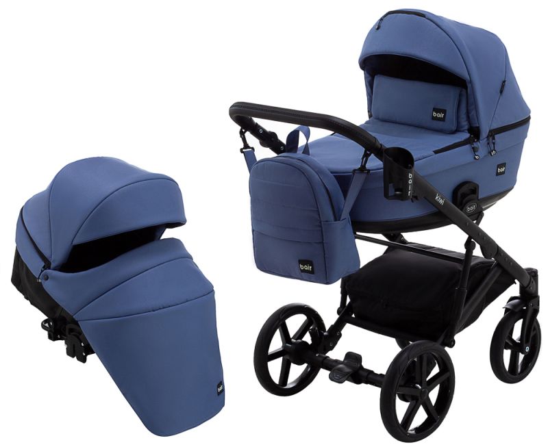 Коляска 2 в 1 Bair Kiwi Soft BKS-43 синий