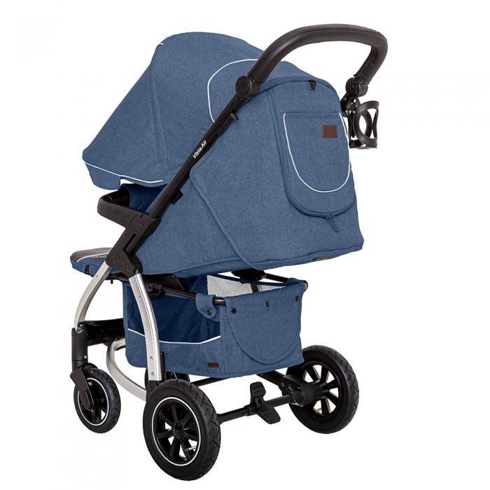 Коляска прогулянкова CARRELLO Vista CRL-5511 Denim Blue в льоні + дощовик L /1/ MOQ
