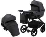 Коляска 2 в 1 для двійні Bair Kiwi DUO Soft BKS-219 графіт